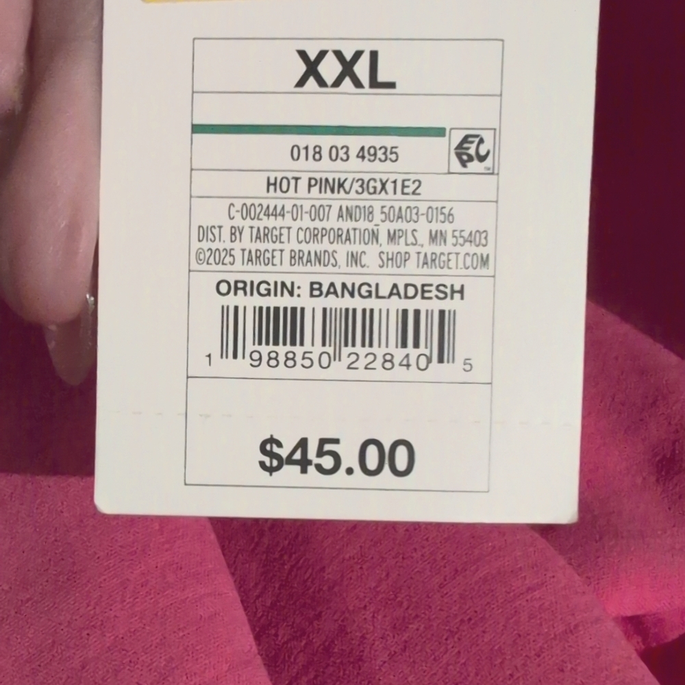 a new day Jumpsuit Plus XXL 14 16 Hot Pink Strapless Romper Pantsuit Dressy NEW - Picture 4 of 5
